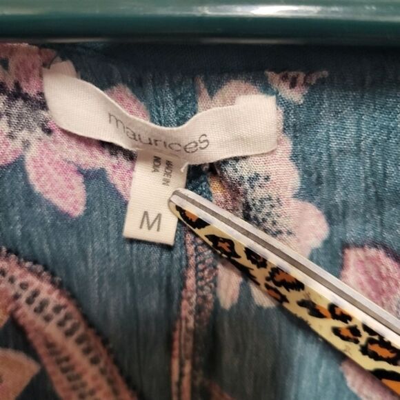 Maurices Womens Floral Bell Sleeve‎ Blouse - Picture 4 of 7